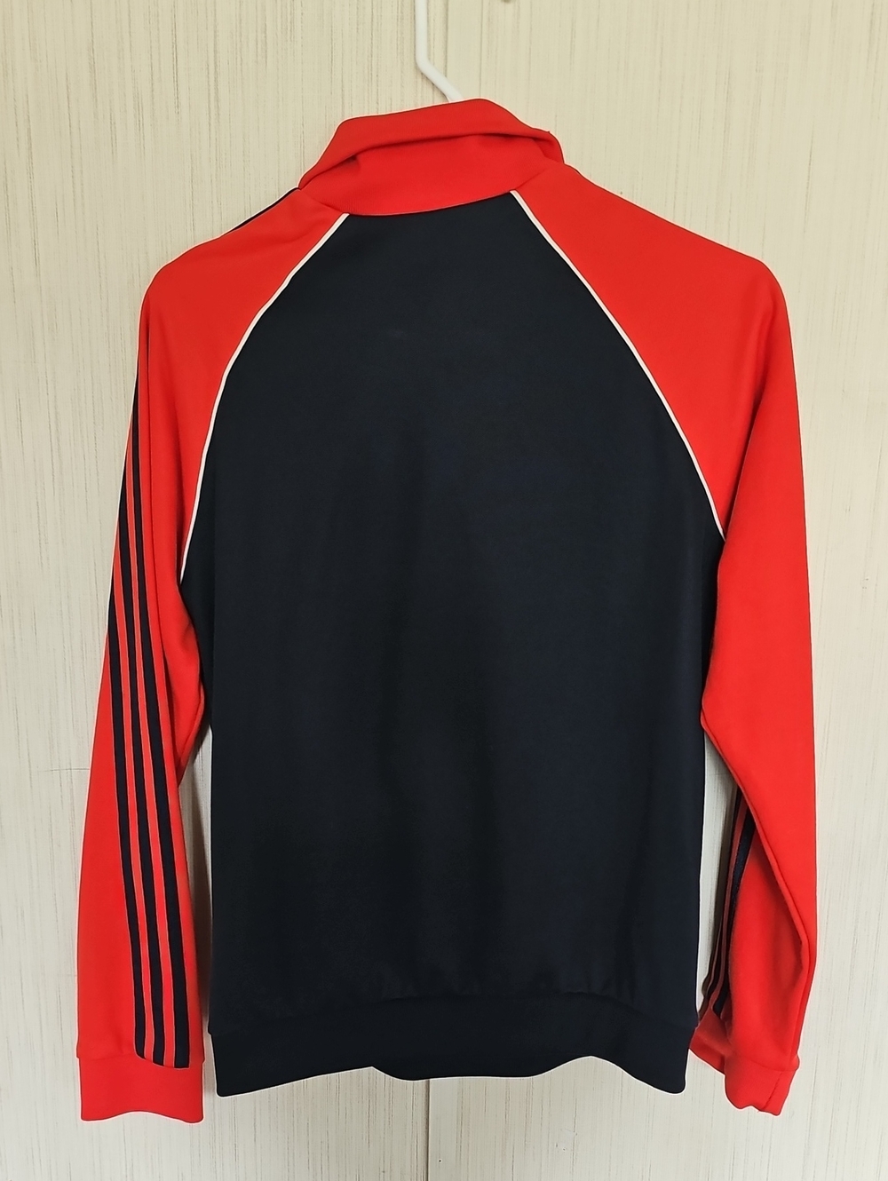 adidas Black and Red Half-Zip Retro Track Top - Picture 2 of 2